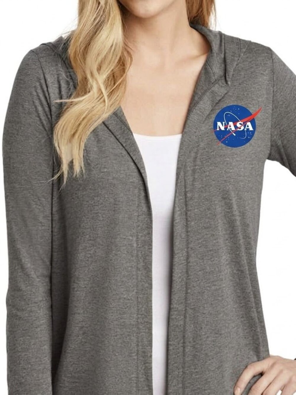 New NASA Hooded Cardigan in Size Women M.